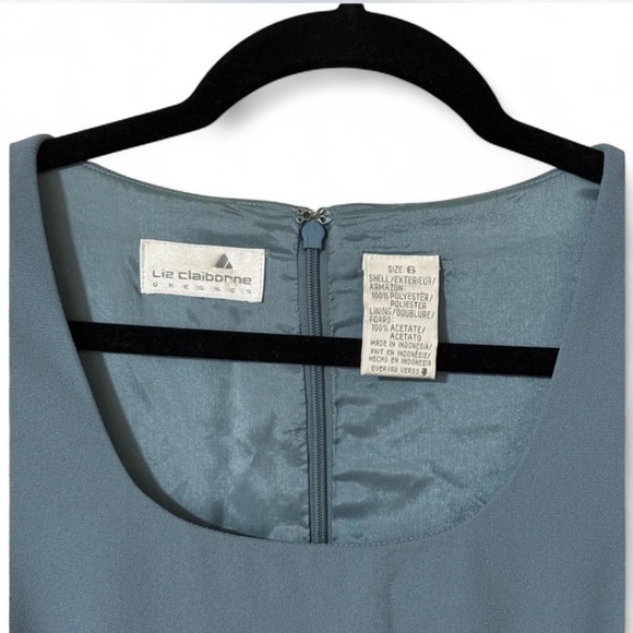 Liz Claiborne Blue Short Sleeve Tiered Mini Dress - Size 6 - Picture 3 of 5